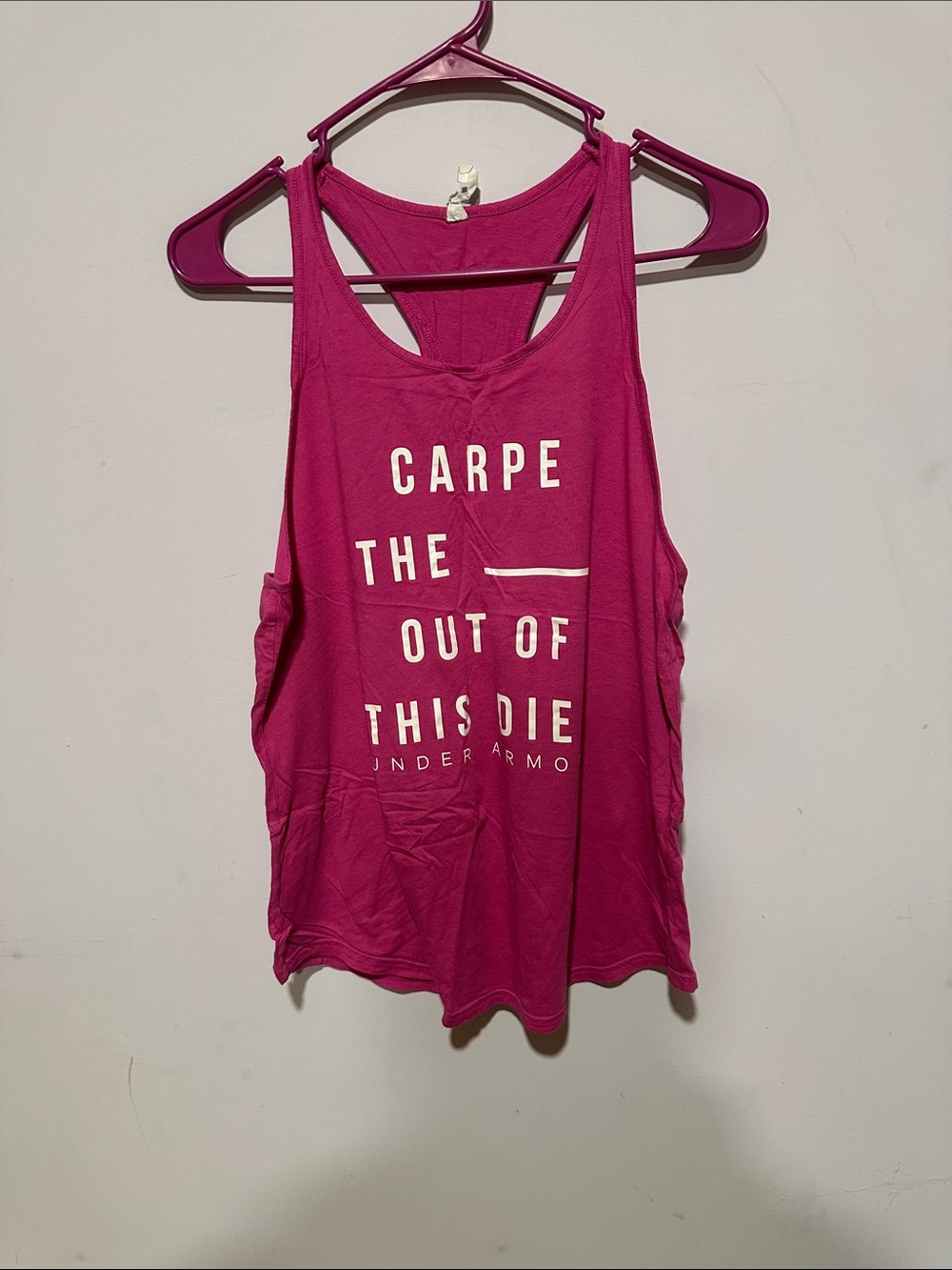 Under Armour Magenta Racerback Graphic Tank